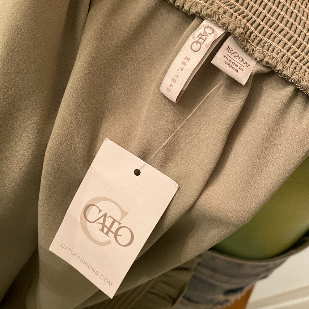 Cato Olive Green Ruffle Blouse NWTs - Picture 11 of 12
